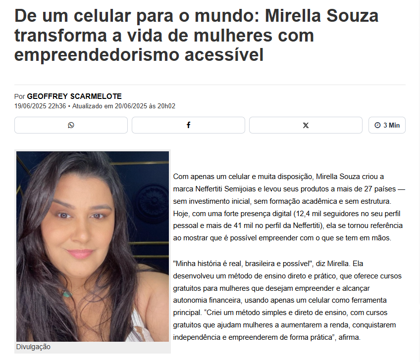 Mirella Souza ministrando treinamento
